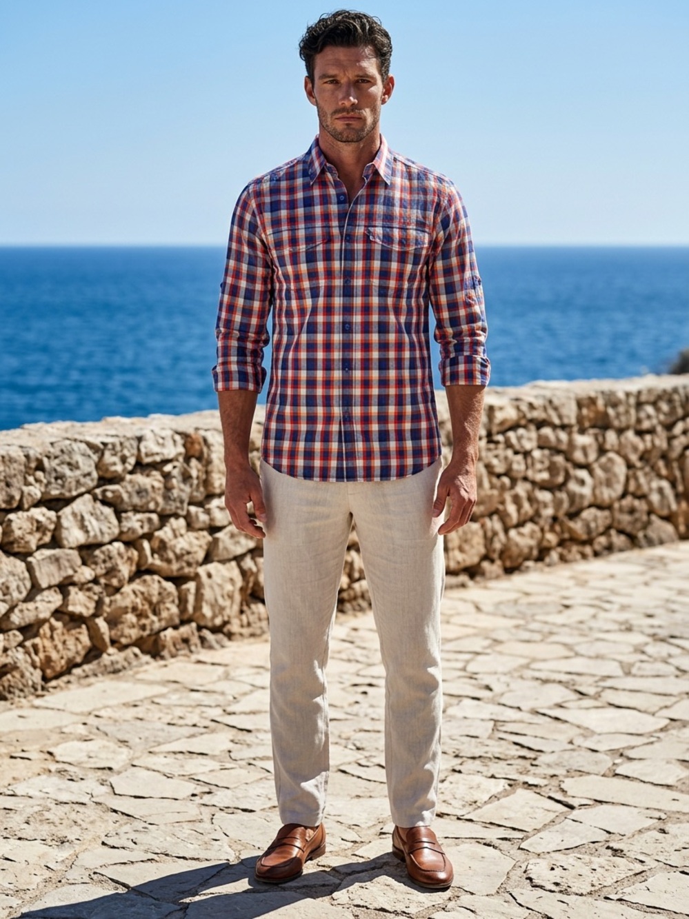ExOfficio Estacado L/S Admiral Blue - Size Medium